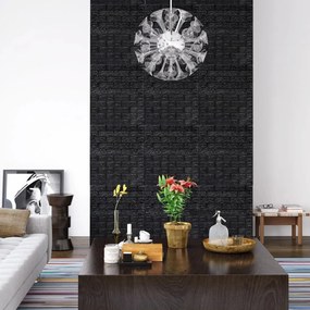 Tapet de perete autocolant, model caramizi 3D, 10 buc., negru 10, Negru