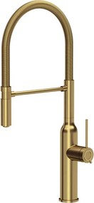 Baterie bucatarie cu pipa flexibila Quadron Unique Q-Line Marilyn finisaj auriu
