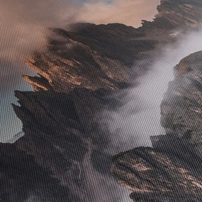 Tablou - Dolomiți Italieni ascunși în ceață (120x50 cm)