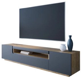 MEBLINE Comodă TV DONE 200 Stejar Artisan / Negru