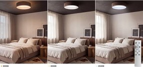 Brilagi - LED dimabil VELVET SM. VARI 36W/230V 3000-6500K diam. 55 cm maro + telecomandă