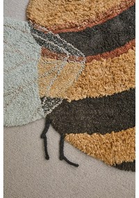 Covor pentru copii galben lavabil/țesut manual din bumbac 115x150 cm Bee – Lorena Canals