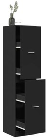 vidaXL Dulap de farmacie, negru, 40x41x174,5 cm, lemn prelucrat