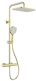 KFA Armatura 5756-910-31 - Set de duș MALAGA cu baterie termostatică, finisaj auriu periat