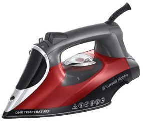 Fier de calcat Russell Hobbs One Temperature 25090-56, 2600 W, Placa ceramica, O temperatură optima, Autocuratare, 0.35 l, Rosu/Negru