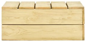 Set mobilier de gradina, 2 piese, lemn de pin tratat colt + masa, 1