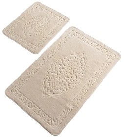 Covorașe de baie bej 2 buc. 100x60 cm Elite – Foutastic