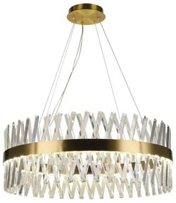 Lustră LED dimabilă pe cablu LED/110W/230V 3000-6500K auriu + telecomandă