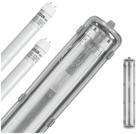 Corp de iluminat LED fluorescent industrial Brilagi OPTIMA T8 2xG13/9W/230V 4000K IP65 67,5 cm