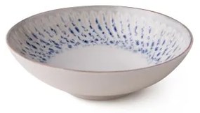 Set de veselă, 24 piese, porțelan, albastru/bej