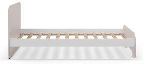 Pat pentru copii crem din lemn de pin 90x190 cm Nora – Marckeric