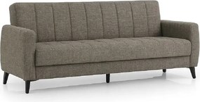 Canapea extensibila cu lada de depozitare living 215x85x90 cm – stofă, maro – Hilton