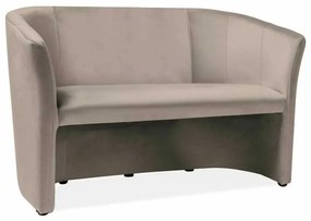 Canapea Cuba Velvet, două locuri, maro deschis