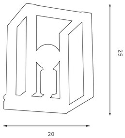 Aplică perete KARTEL 1xE27/60W/230V