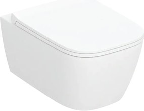 Set vas WC suspendat Geberit Smyle TurboFlush alb cu spalare verticala si capac softclose