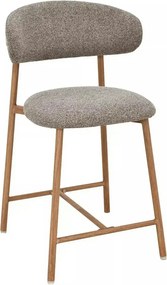 Scaun bar ELTON H-2, cappuccino/stejar, stofă/metal, 43x45x91 cm