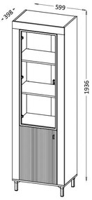 Vitrină Mossana MO3 (alb). 1096826