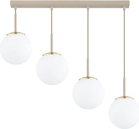 Brilagi - Lustră suspendată pe cablu MILO 4xE27/60W/230V bej/auriu
