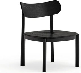 Fotoliu dining negru în decor frasin Nara - Teulat