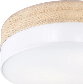 Plafonieră SIRJA BOHO 2xE27/15W/230V, Ø 45 cm, bej/alb