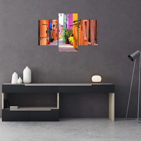 Tablou cu străduță colorata italiană (90x60 cm)