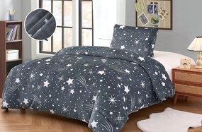 Lenjerie cocolino NIGHT SKY gri Dimensiune lenjerie de pat: 70 x 90 cm | 140 x 200 cm