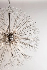 Candelabru LUX design modern DUNKIRK nichel lucios, cu 10 surse de lumina