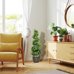 HOMCOM Set de Două Plante Artificiale Lavandă 90 cm | Aosom Romania