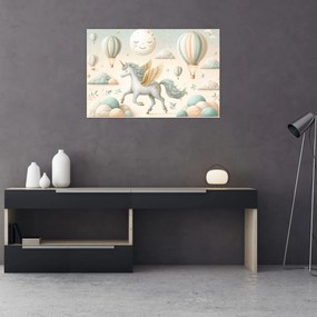 Tablou - Unicorn fericit (90x60 cm)