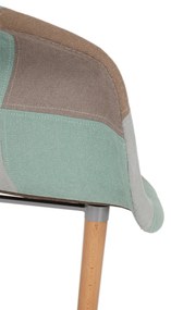 Fotoliu de design, patchwork/mentol/maro/fag, KADIR NEW TIP 5