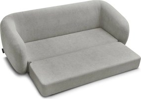 Canapea gri deschis extensibilă cu tapițerie din chenille 228 cm Neyo – Bobochic Paris