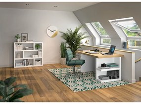 Bibliotecă albă 120x105 cm Dublin – TemaHome