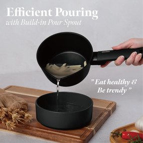 Oală pentru sos 16 cm, 1.2L – Berlinger Haus BH8027, Leonardo Collection, pentru încălzire rapidă, antiaderentă