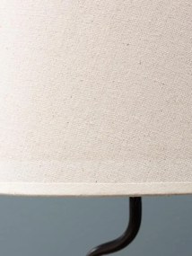 Lampa de masa, din alama, cu abajur din in, Ram
