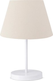 Veioza AYD-3121, bej/alb, material textil/metal, 22x36 cm
