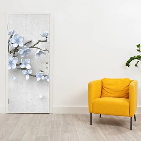 Fototapet pentru ușă - Flori albastre (95x205cm)