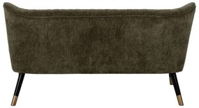 Canapea verde cu tapițerie din chenille 134 cm Glam – Ixia