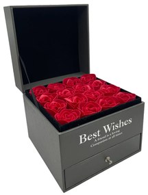 Cutie cadou bijuterii ROSALINDA, Cu trandafiri de sapun