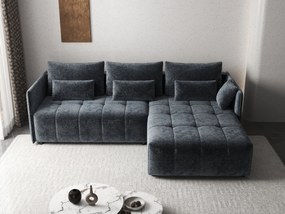 Colțar extensibil dumonde cu ladă de depozitare si sezut confortabil din spuma high-density, Malta Euphoria Grafit II 235x185 cm