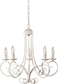 ONLI - Candelabru suspendat POMPEI, 5xE14/6W/230V, crem