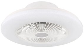 Lustra LED cu ventilator si telecomanda design modern Kello alb