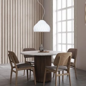 Lustră pe cablu SILVO 1xE27/60W/230V d. 38 cm alb