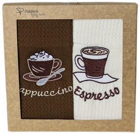 Prosoape de bucătărie waffle brodate cu motiv – Set de 2 bucăți