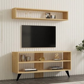Set mobilier pentru living Prestige, Pako World, Stejar, 120x29x50 cm