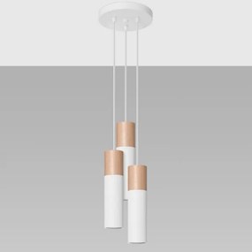 Lustră pe cablu PABLO 3xGU10/40W/230V albă Sollux SL.1013