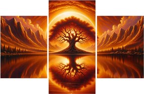 Tablou – Arbore în soare sângeriu (90x60 cm)