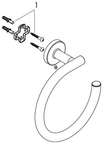 Portprosop Hansgrohe, Logis Universal, rotund, crom