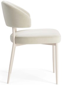 MAZZONI EXPORT IRIS Bej nisip (material Victoria A80)/cadru bej - SCAUN MODERN TAPIȚAT PENTRU SALON/SUFRAGERIE BOHO