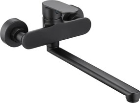Mexen Milo baterie de baie cu gură de scurgere lungă, neagră - 71335-70