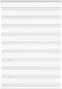 vidaXL Jaluzea tip zebra alb lățime țesătură 105,9 cm poliester